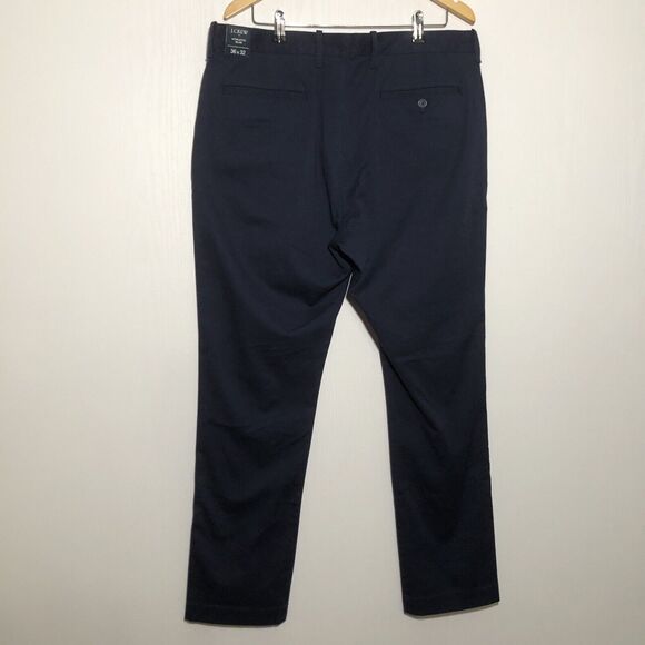 J.Crew Pants Mens 36 32 Blue Navy Athletic Slim Fit Flex Chino New Preppy - Picture 10 of 14